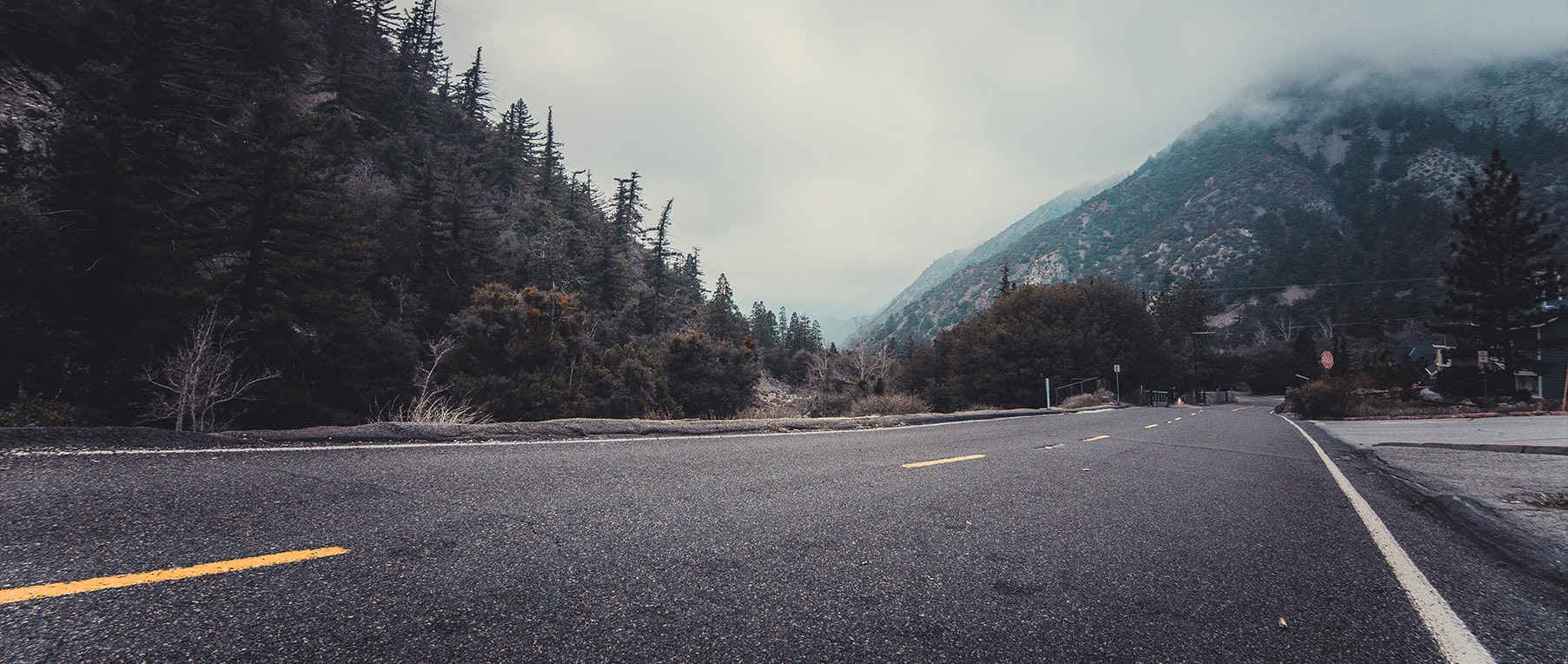 open country road with no cars