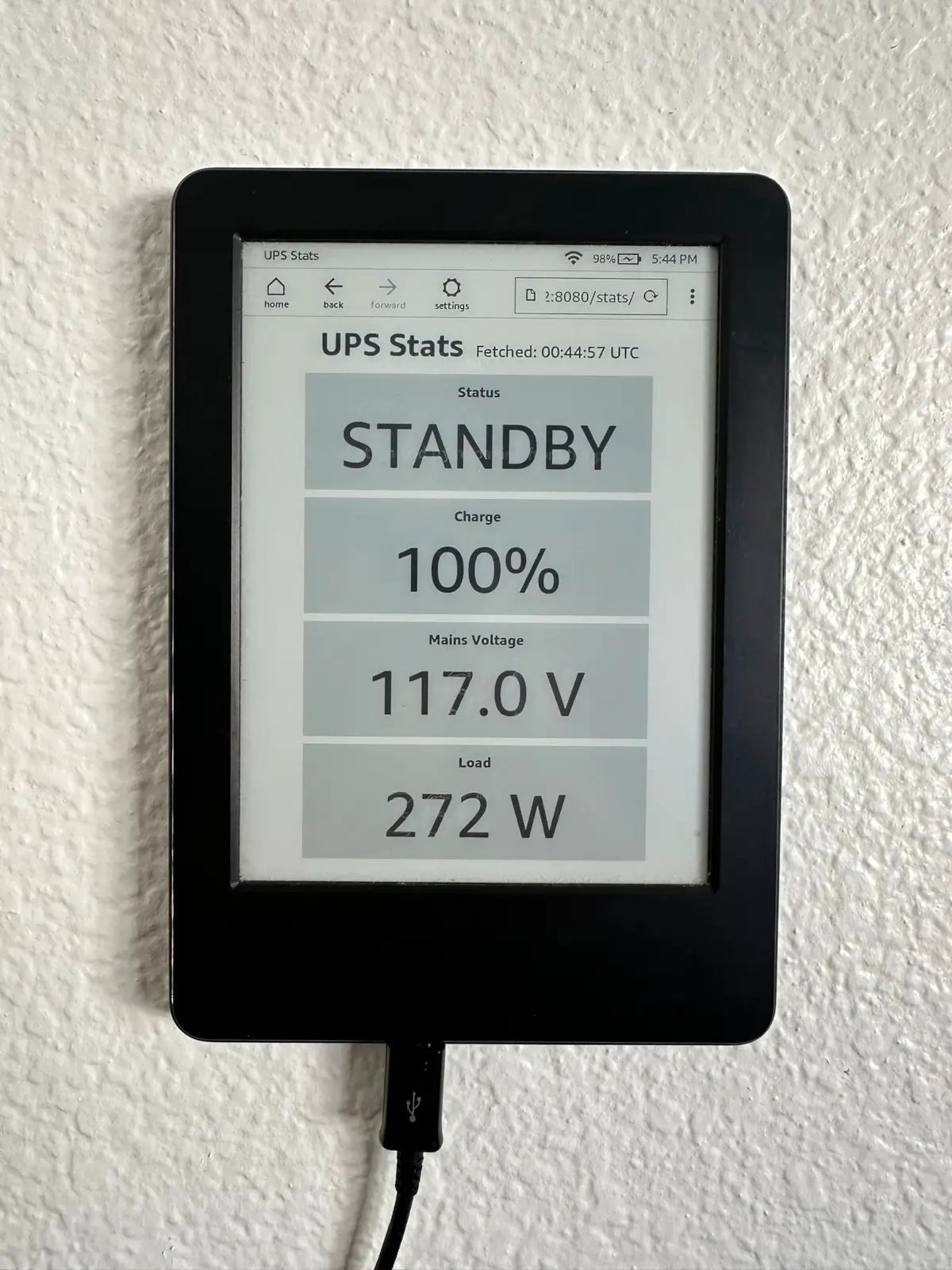 Kindle Network UPS Tools Display