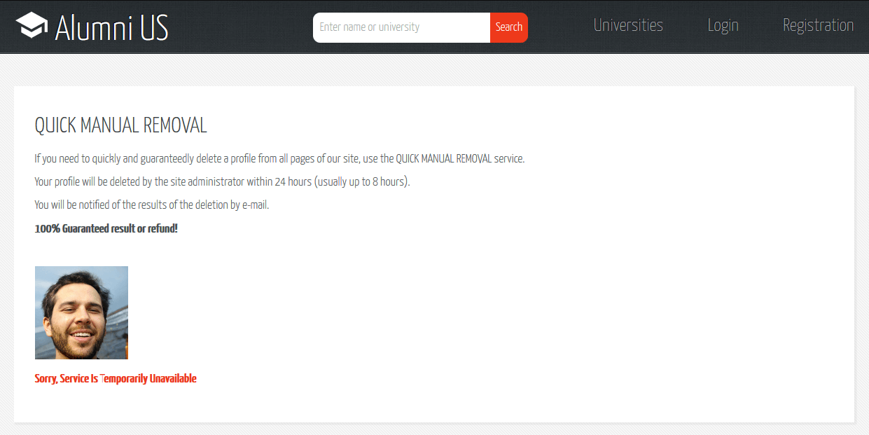Alumnius.net Rapid Removal