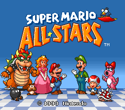 Super Mario All-Stars Title Screen